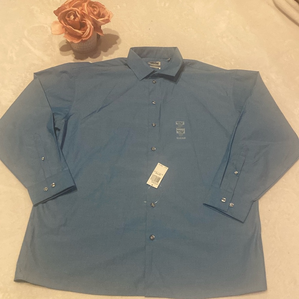 UNLISTED Kenneth Cole Men’s Size 16-16 1/2 Hazy Blue LS Button Down Shirt